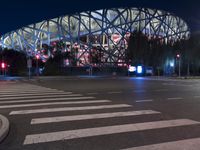 Nighttime Reflections: Beijing Olympic Stadium