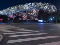 Nighttime Reflections: Beijing Olympic Stadium