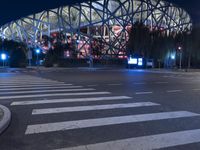 Nighttime Reflections: Beijing Olympic Stadium