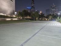 Nighttime Road in Dallas: A Clear Sky Illuminates the City