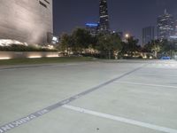 Nighttime Road in Dallas: A Clear Sky Illuminates the City