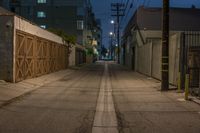 Nighttime Road in Los Angeles, California