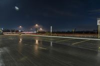 Nighttime Road in Ontario, Canada