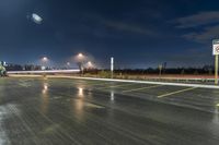 Nighttime Road in Ontario, Canada