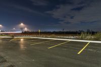 Nighttime Road in Ontario, Canada