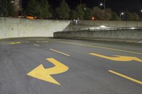 Nighttime Road with Urban Lighting