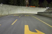 Nighttime Road with Urban Lighting