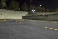 Nighttime Road with Urban Lighting
