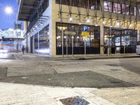 Nighttime Street in Hong Kong, China