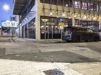 Nighttime Street in Hong Kong, China