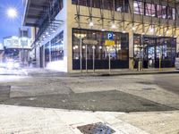 Nighttime Street in Hong Kong, China