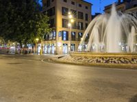 Nighttime Street Light in Spain's City Road