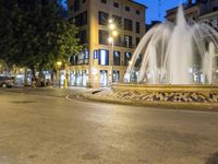 Nighttime Street Light in Spain's City Road