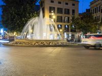 Nighttime Street Light in Spain's City Road