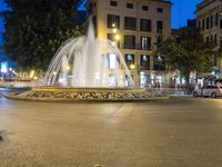 Nighttime Street Light in Spain's City Road