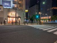 Nighttime in Tokyo, Japan: Streets Illuminated by Artificial Lights