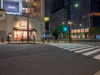 Nighttime in Tokyo, Japan: Streets Illuminated by Artificial Lights