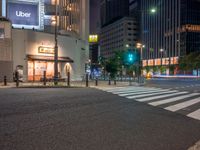 Nighttime in Tokyo, Japan: Streets Illuminated by Artificial Lights