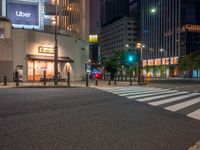 Nighttime in Tokyo, Japan: Streets Illuminated by Artificial Lights