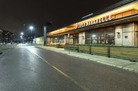 Nighttime Toronto City Lights and Restaurants