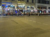 Nighttime Umbrella: Light Streaks in Berlin, Germany