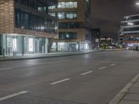 Nighttime Urban Landscape in Hamburg, Germany