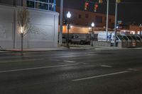 Nighttime Urban Streets of Detroit, USA