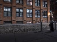 Nighttime View of a Classic Architecture Building in Manhattan, New York City, USA