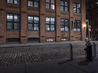 Nighttime View of a Classic Architecture Building in Manhattan, New York City, USA