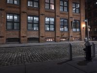 Nighttime View of a Classic Architecture Building in Manhattan, New York City, USA