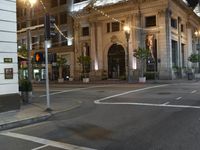 Nighttime View of Los Angeles Cityscape with Classic Architecture Buildings