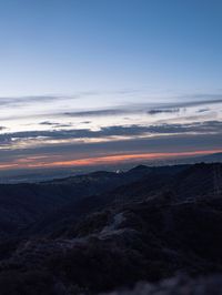 Nighttime View of Los Angeles Skyline from Mulholland Road