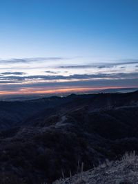 Nighttime View of Los Angeles Skyline from Mulholland Road