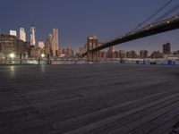 Nighttime View of Manhattan Skyline