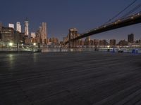 Nighttime View of Manhattan Skyline