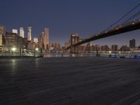 Nighttime View of Manhattan Skyline