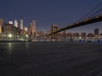 Nighttime View of Manhattan Skyline