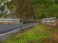 North Island's Bridge in a Cloudy Mountain Landscape