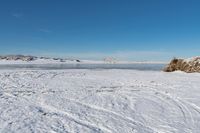 Rugged Landscape of New Zealand's North Island, Covered in Snow