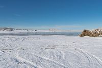 Rugged Landscape of New Zealand's North Island, Covered in Snow