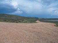Off-Road Dirt Track Through Gravel Areas