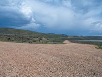 Off-Road Dirt Track Through Gravel Areas