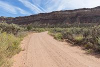 a dirt road winding in a valley with mountains in the background is an old style