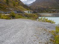 Off-Road Track: Dirt Bank with Vegetation