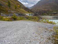 Off-Road Track: Dirt Bank with Vegetation