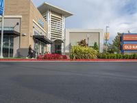 Office Buildings in a Suburban Neighorhood with Shops and Restaurants