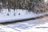 Snowy Forest Road in Ontario, Canada 002