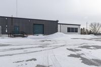 Winter in Ontario, Canada: Snow-Covered Building