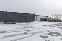 Winter in Ontario, Canada: Snow-Covered Building