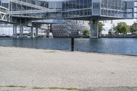 the bridge that crosses over the water from an adjacent building is in use for the city's new headquarters